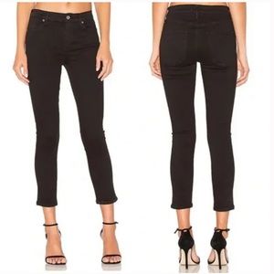 Agolde Sophie Cropped Jeans in Jet Black